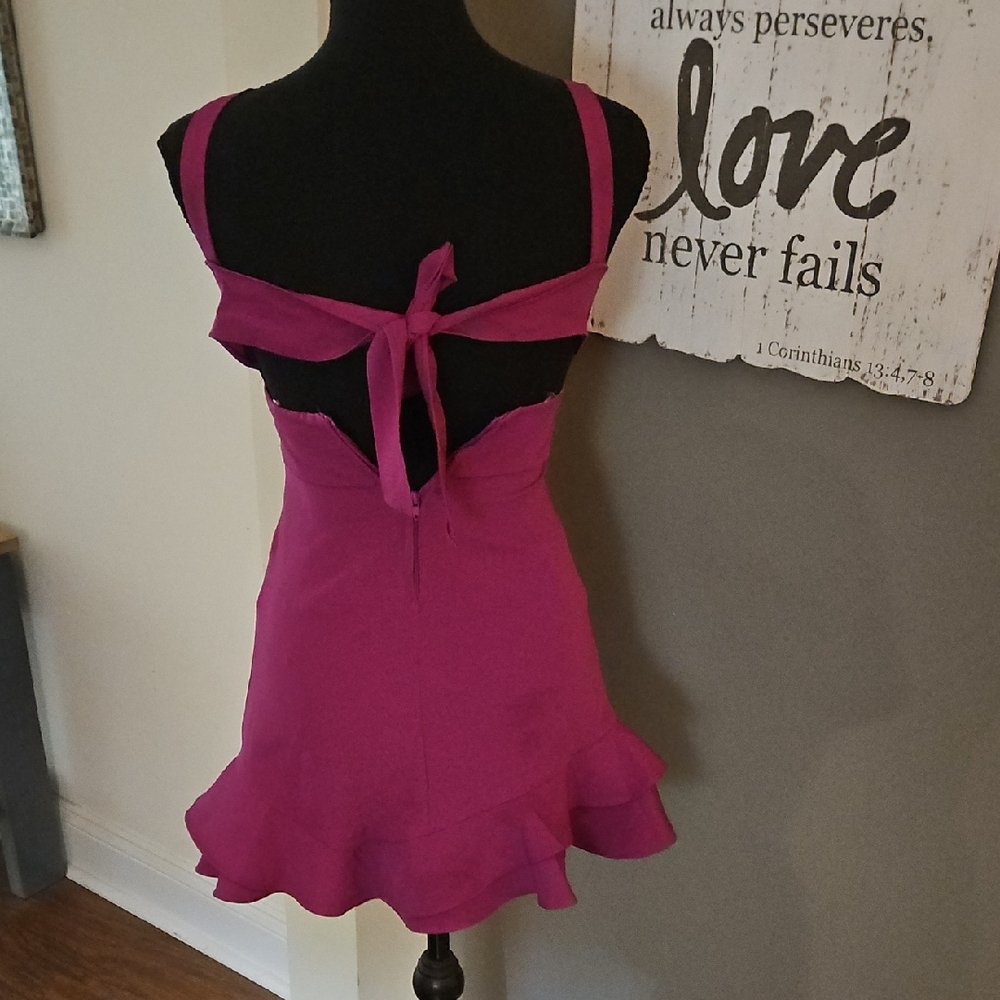 Rare Editions Raspberry Pink Dress - Picture 3 of 5